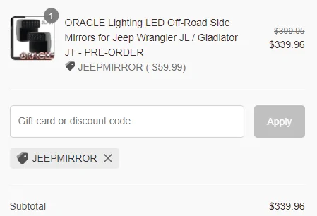 Jeep Gladiator LIVE NOW! Exclusive Groupbuy from ORACLE Lighting: Jeep Gladiator JT Off-Road Mirrors Captur