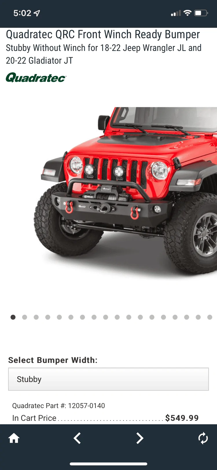 Jeep Gladiator Selling Quadratec QRC Front bumper 7A084E40-2136-4C0D-8664-230E0599B010
