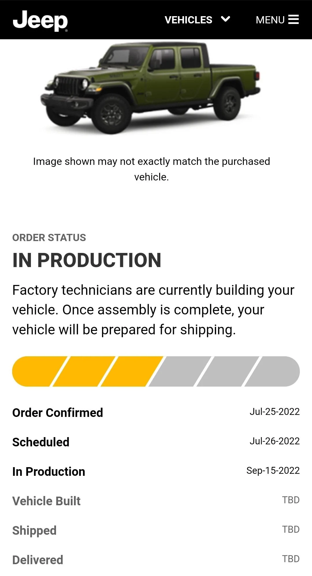 Jeep Gladiator Just Ordered? Check in HERE! Screenshot_20220916_122749