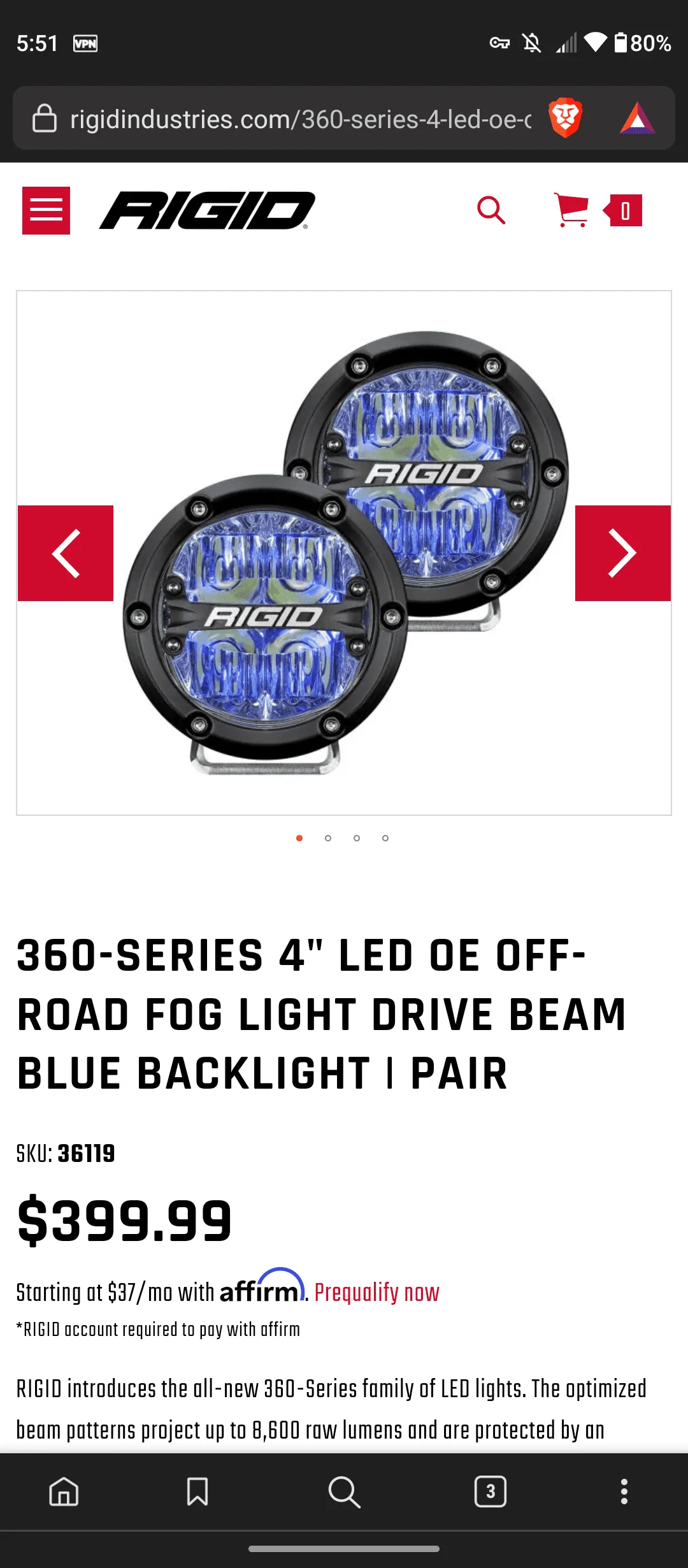 Jeep Gladiator Rigid Industries Lights Screenshot_20220917-175146