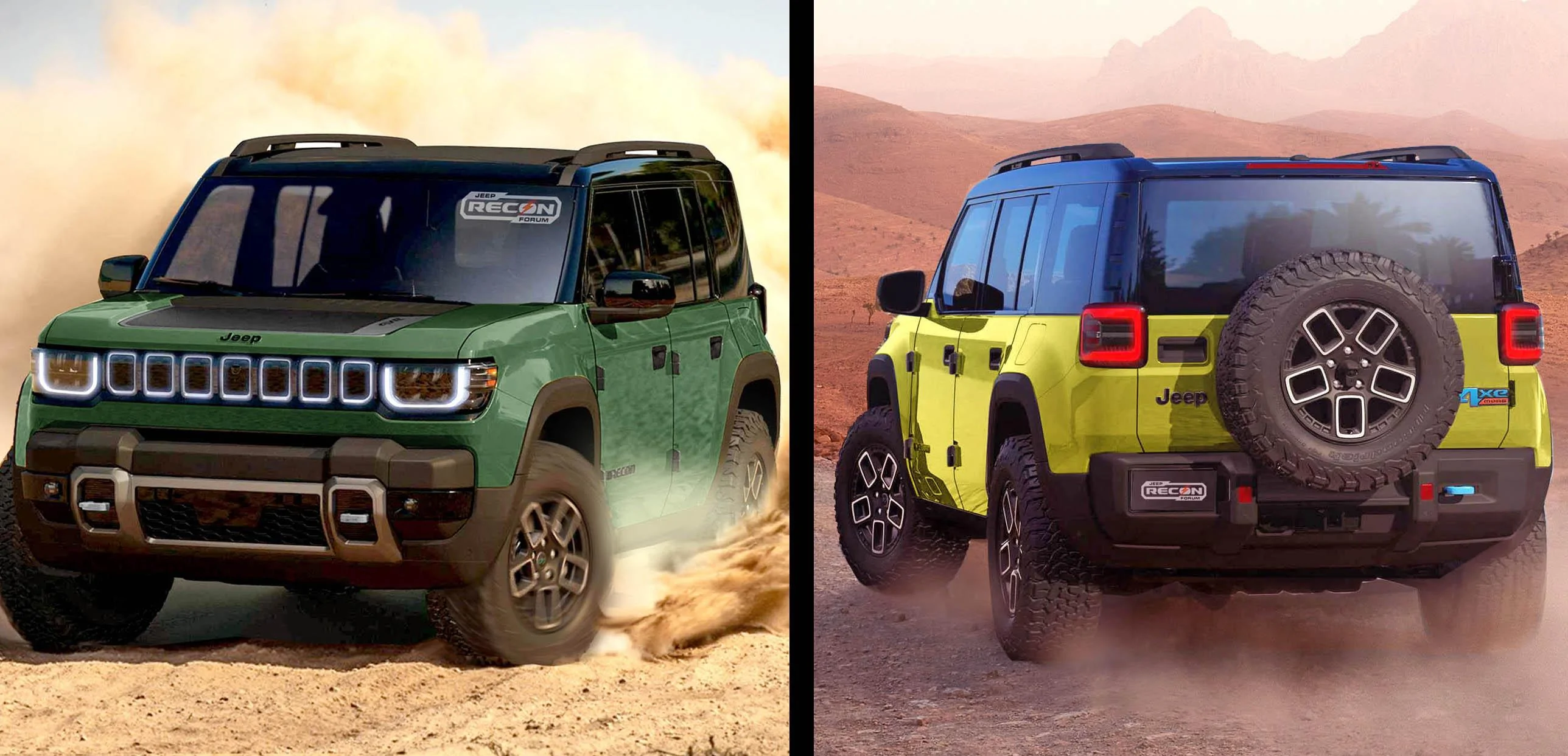 Jeep Gladiator Jeep Recon Colors Imagined ? green-yellow-jeep-recon-ev-jpg