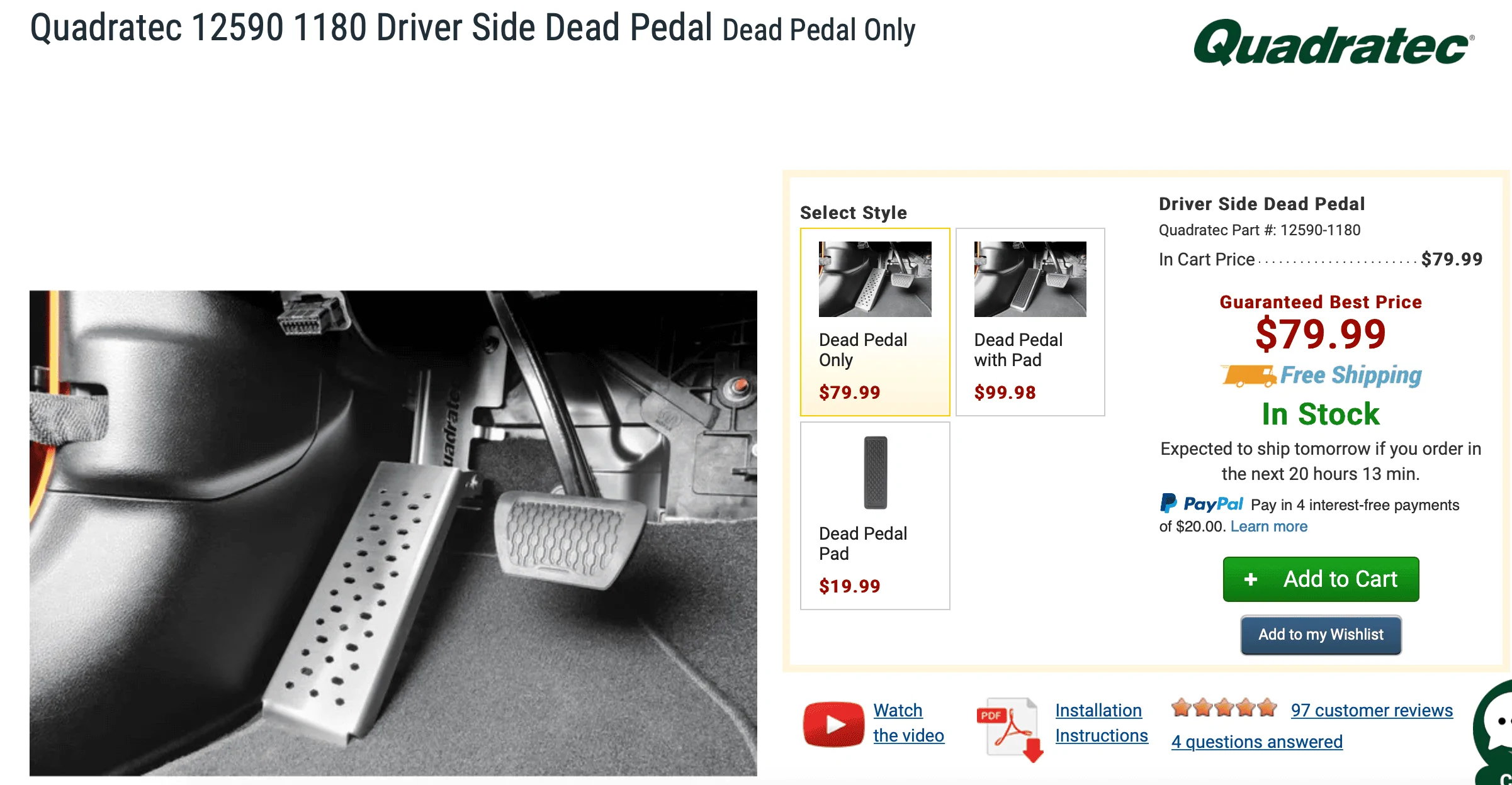Jeep Gladiator Best Dead Pedal? 1663627594773