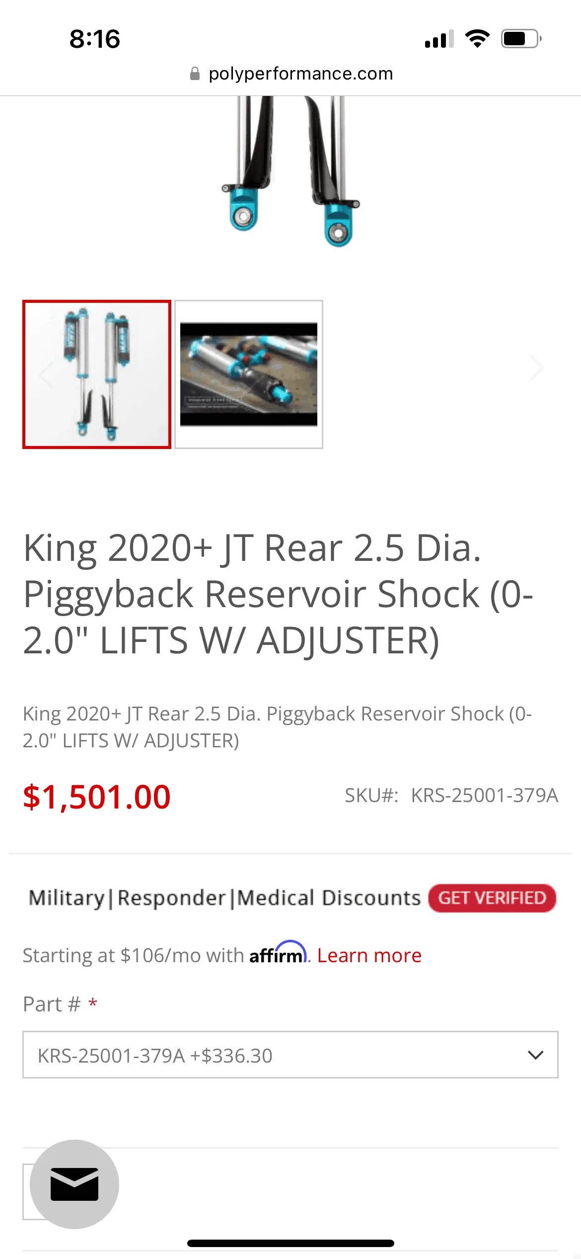 Jeep Gladiator King 2.5 rear shocks 6F9F4360-A480-4C01-A1DE-4A19D8B3CFD3