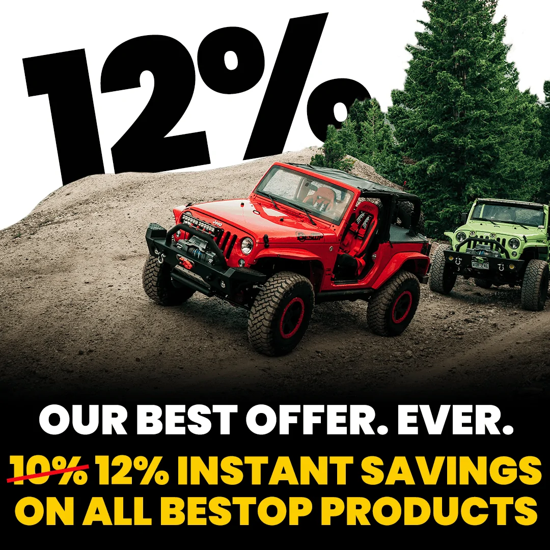 Jeep Gladiator 12% Instant Savings on All Bestop Products! 4. Size_ 1080x1080 (FB with gfx overlaid) (1) (1)