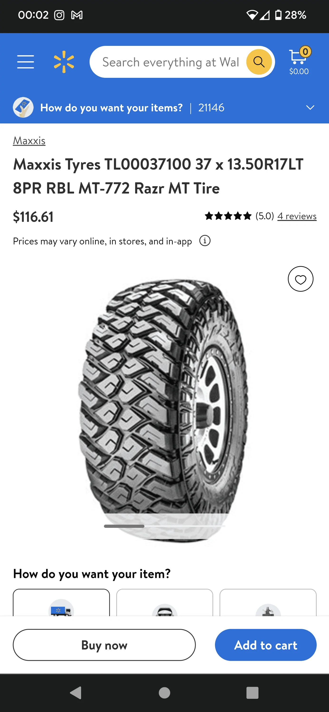 Jeep Gladiator Possible tire scam? maxxis razr mt Screenshot_20220929-000218