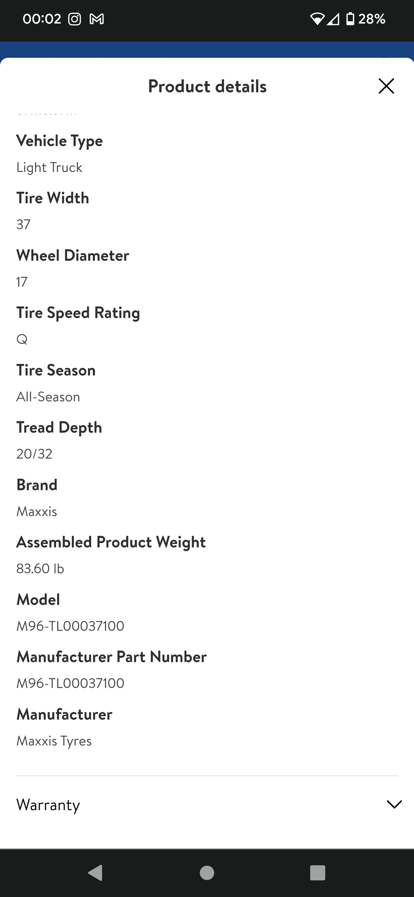 Jeep Gladiator Possible tire scam? maxxis razr mt Screenshot_20220929-000205