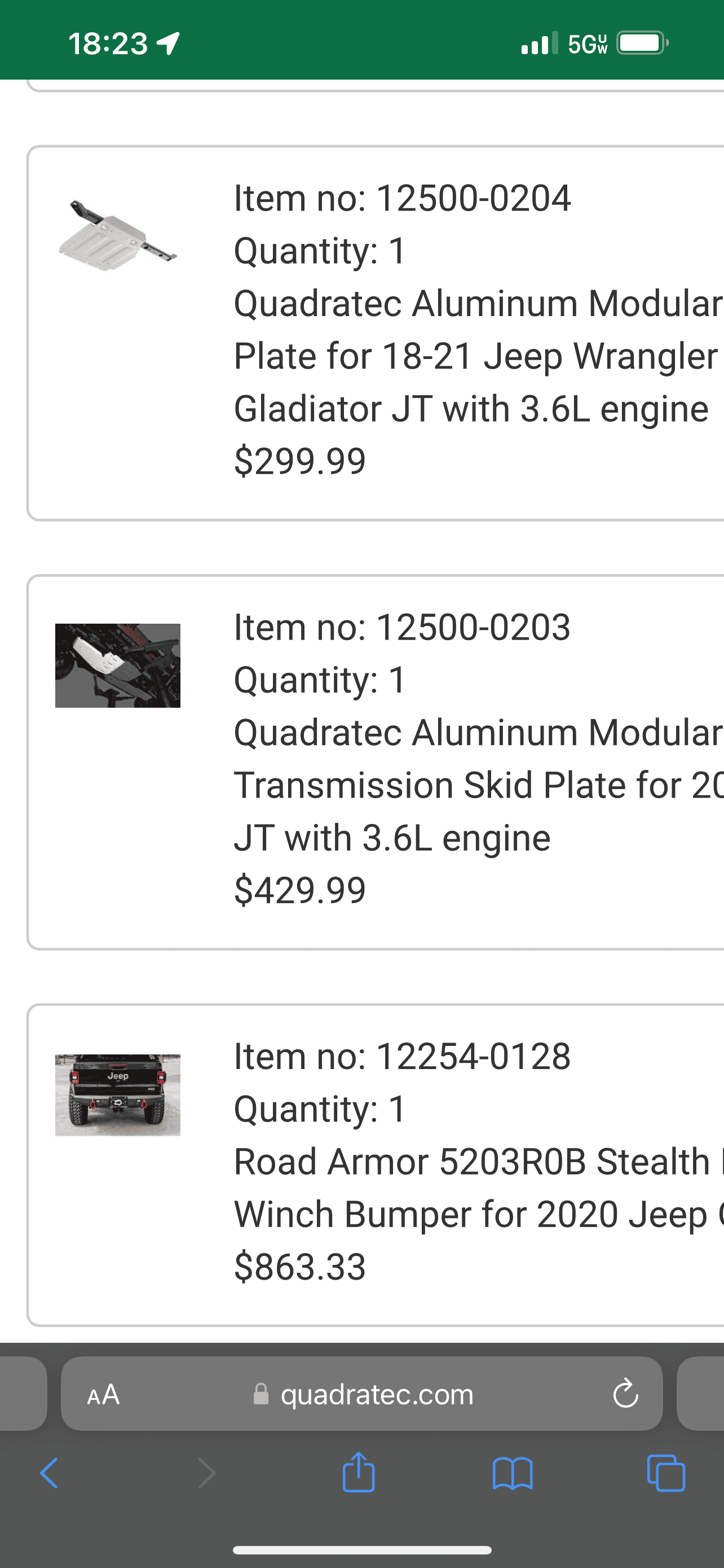 Jeep Gladiator What do u have coming in the mail? 09119CAB-819F-4437-88B0-2129D6C323A5