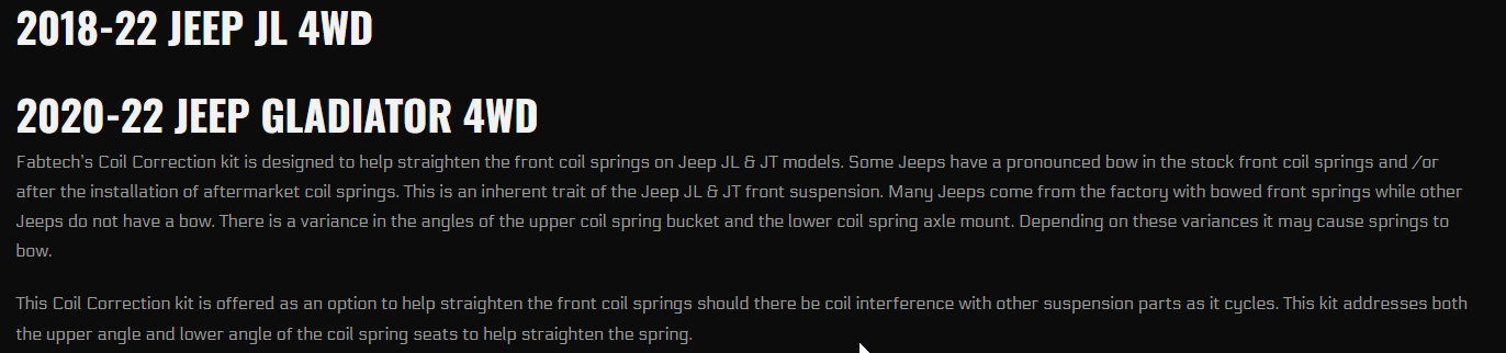 Jeep Gladiator Gladiator front coil bow issues / FIXED 1664552406327
