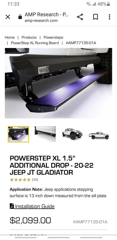 Jeep Gladiator AMP PowerStep XL Running Boards $800 309948632_10105314493320220_2988928623722372731_n