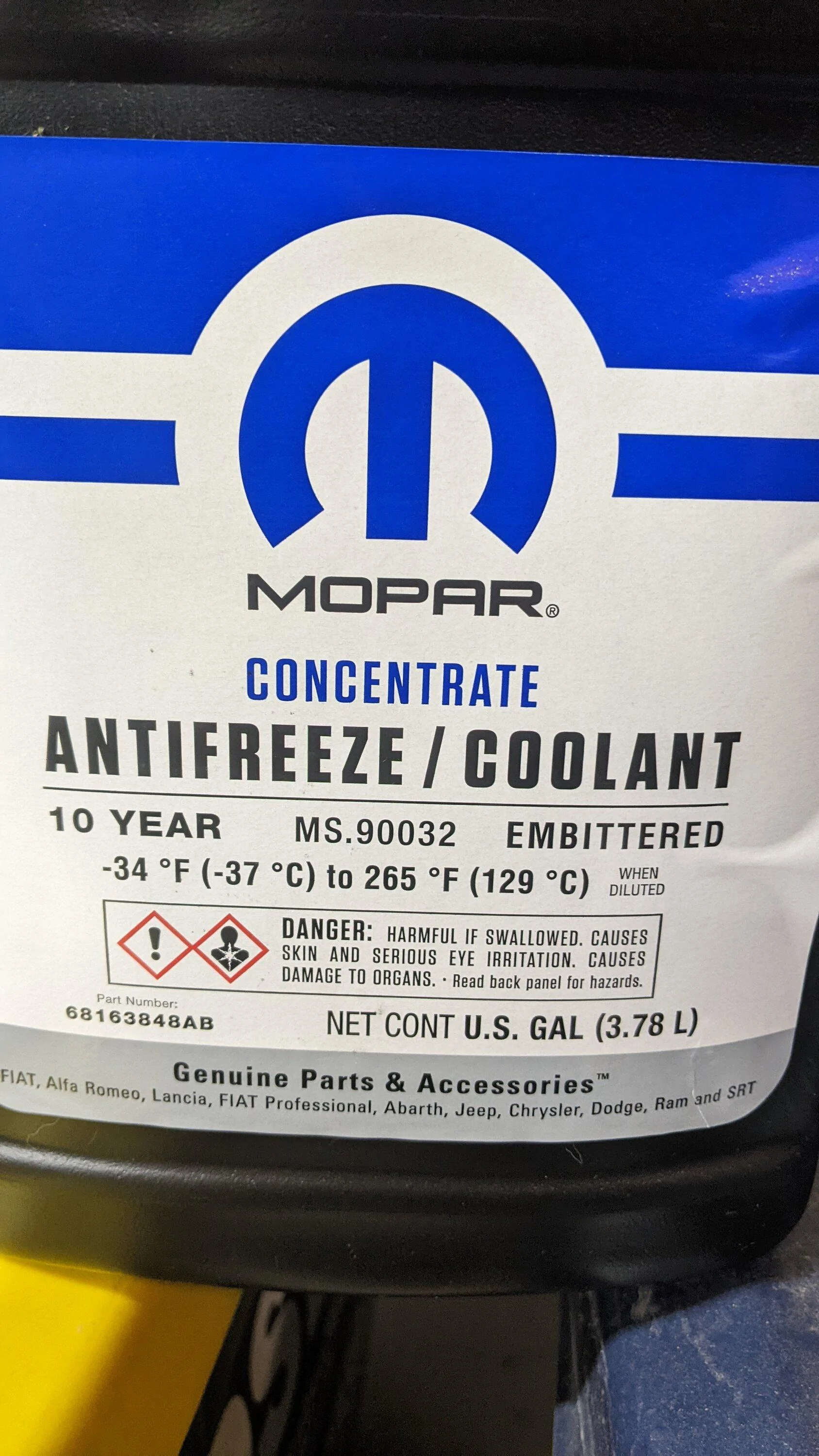 Jeep Gladiator What anti-freeze for the 3.0? PXL_20220929_233459363