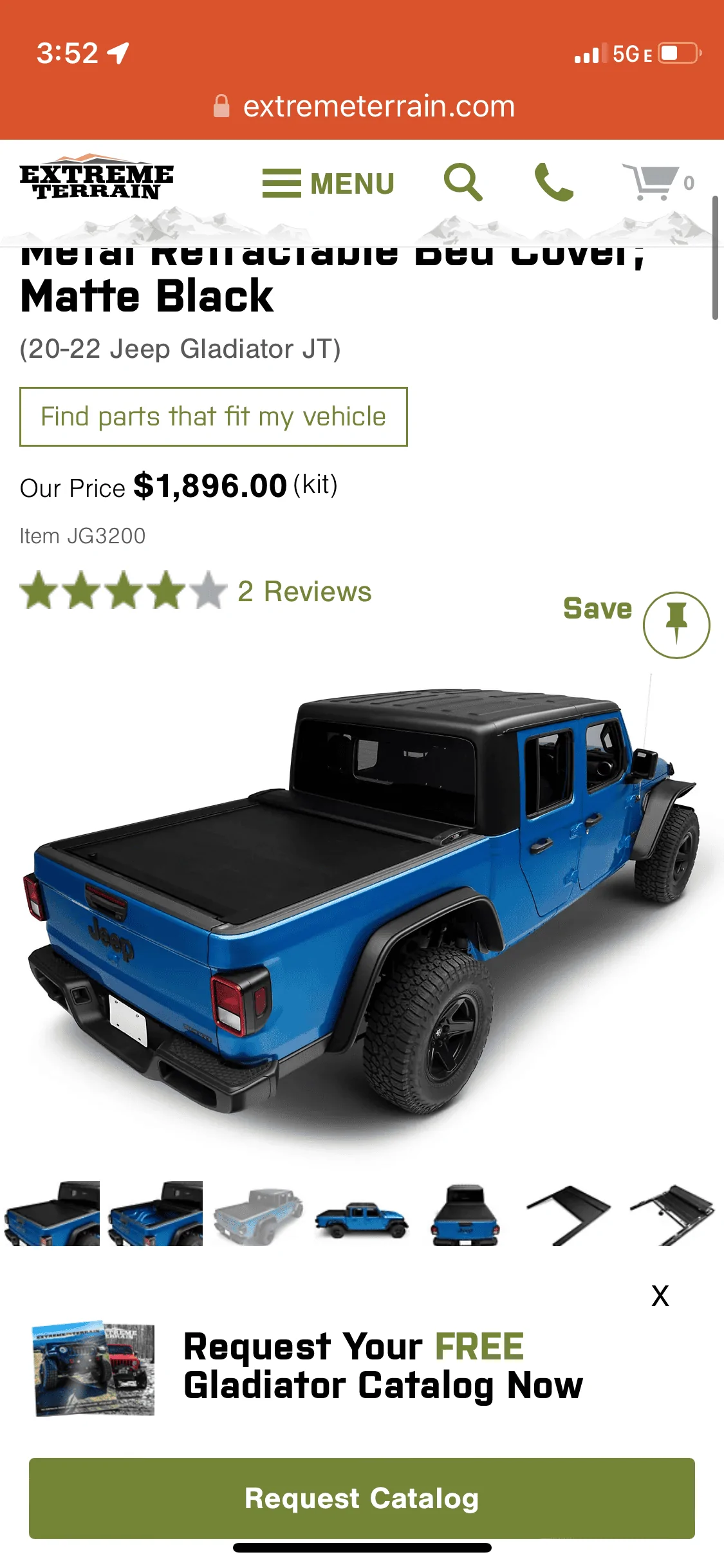 Jeep Gladiator Retractable Bed cover $500 A3ED4B34-0A64-4746-822B-4D1F34B46A3A
