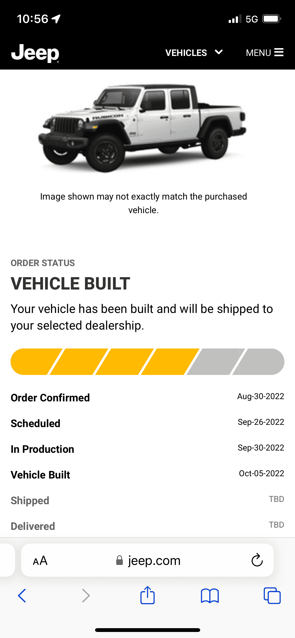 Jeep Gladiator 2023 Jeep Gladiator Order…What step are you in? DA54A8BB-3CA1-455F-902A-1D87538CAD87