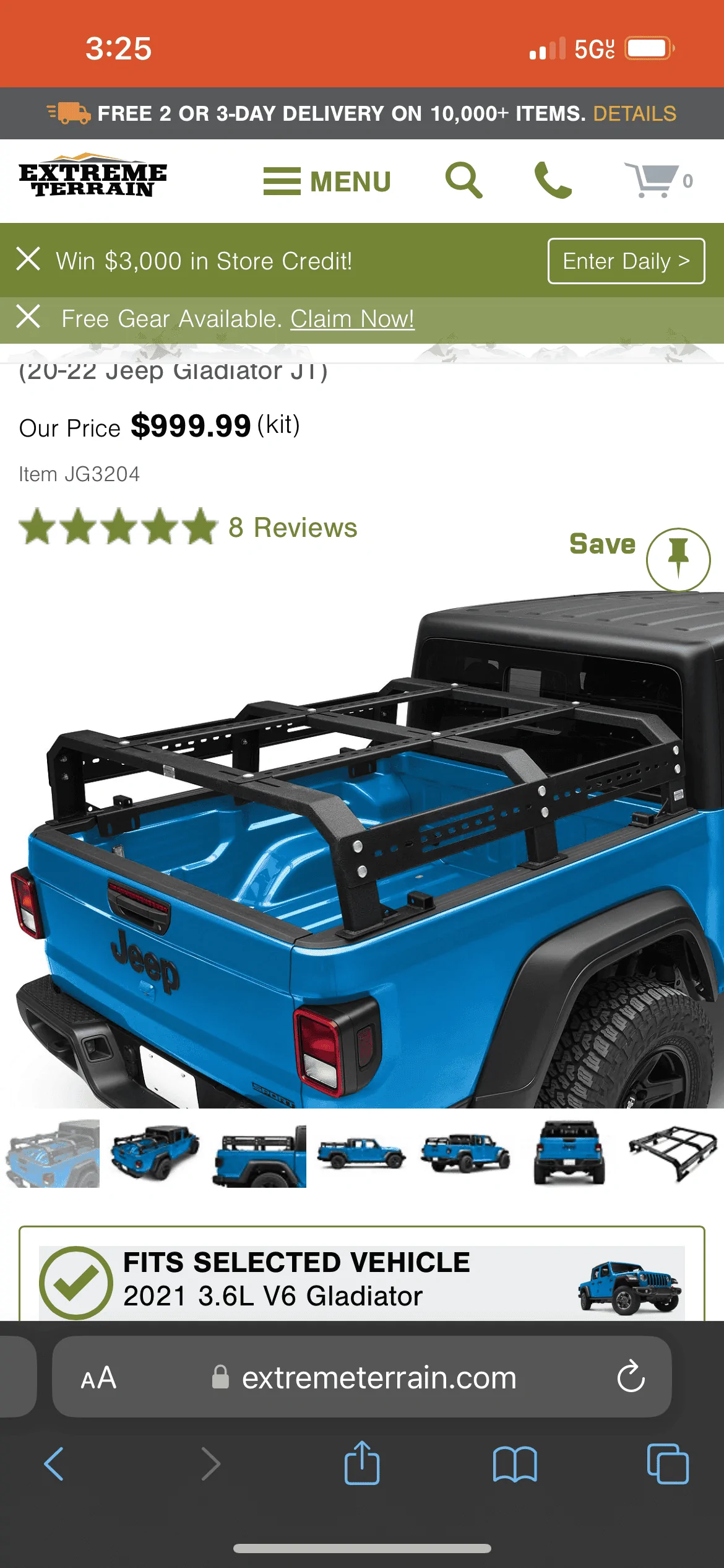 Jeep Gladiator $500 Fishbone Off-road Tackle Bed Half Rack 35FAE83E-79BF-4817-B469-027596A3AC74