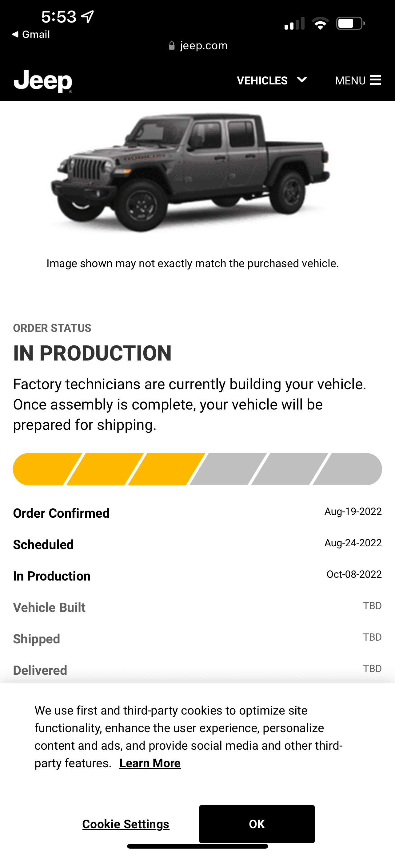 Jeep Gladiator 2023 Jeep Gladiator Order…What step are you in? C3D544B6-E29F-4C06-A911-87E142AEE076