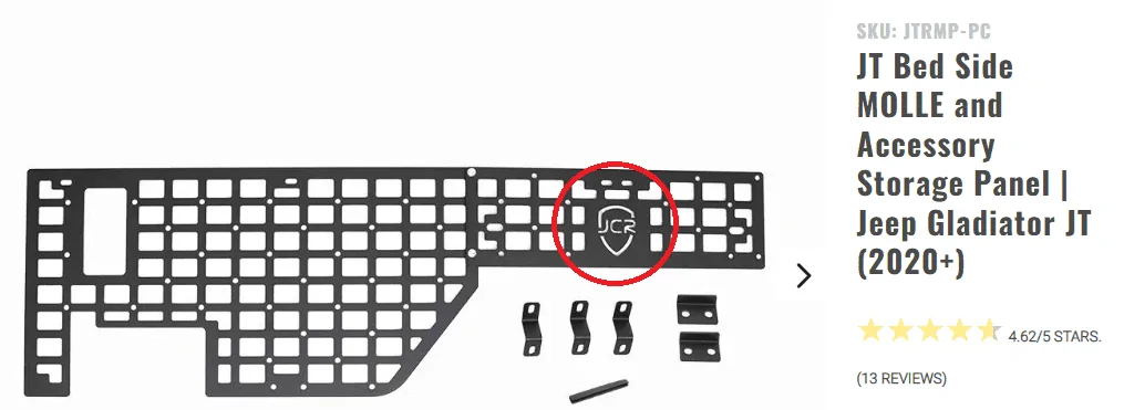 Jeep Gladiator Bed Molle Panels 1665581219972