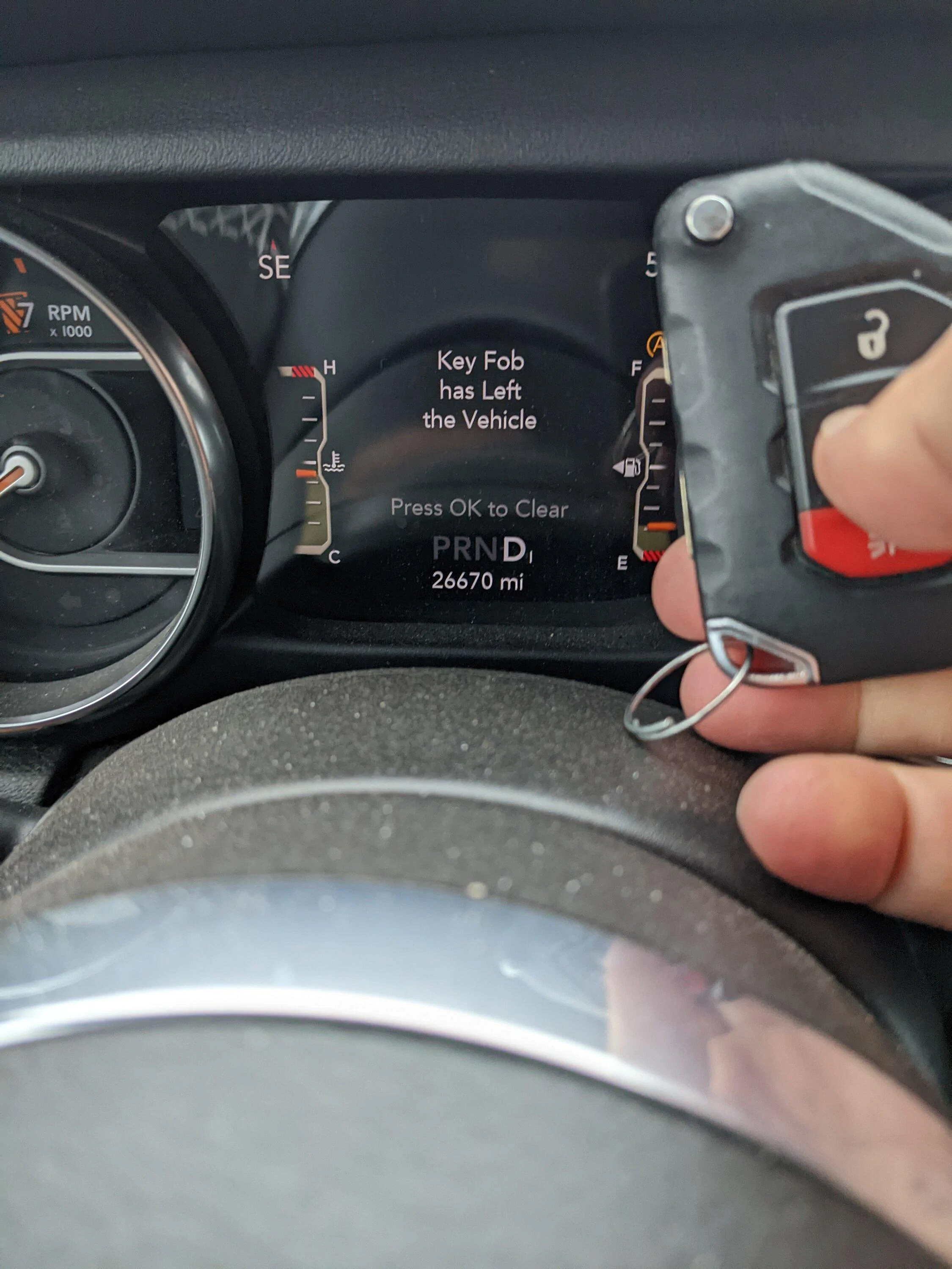 Jeep Gladiator Key fob has left the vehicle PXL_20221013_151339592