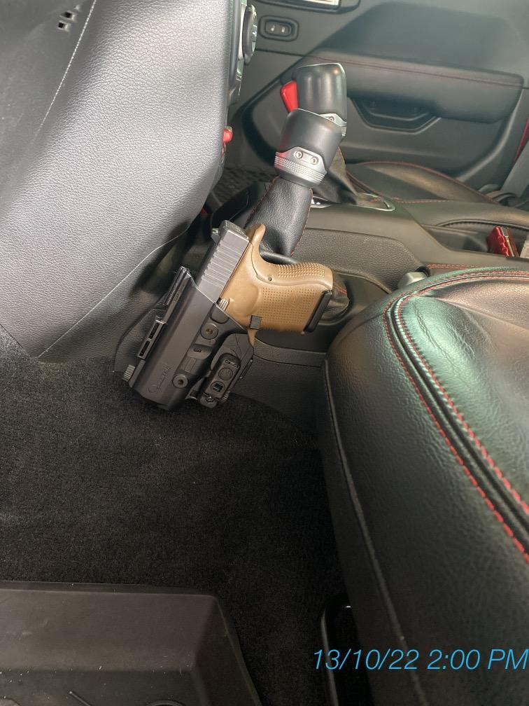 Jeep Gladiator REVIEW: Carolina Metal Masters holster bracket. IMG_4242.JPG