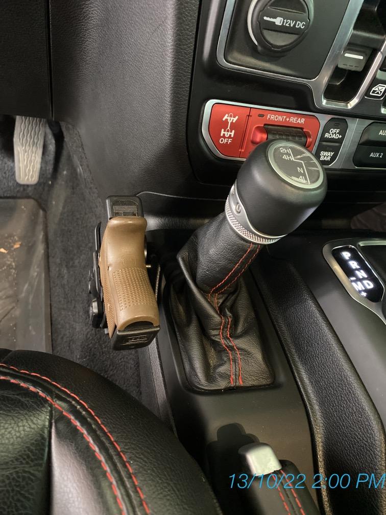Jeep Gladiator REVIEW: Carolina Metal Masters holster bracket. IMG_4243.JPG