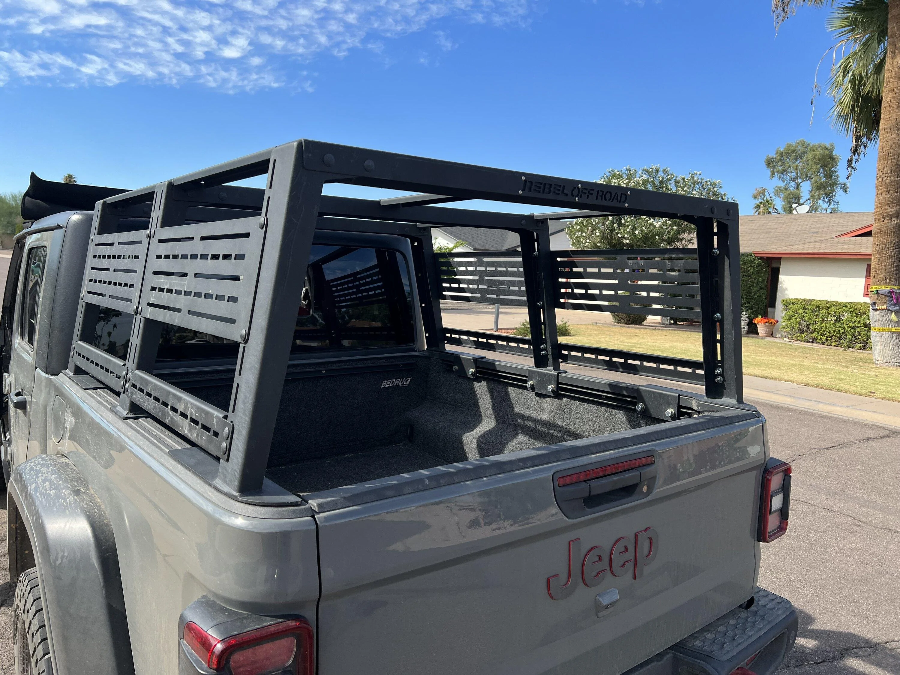 Jeep Gladiator Enclosing a Rebel Off Road XPLOR Rack XPLOR Rack Door