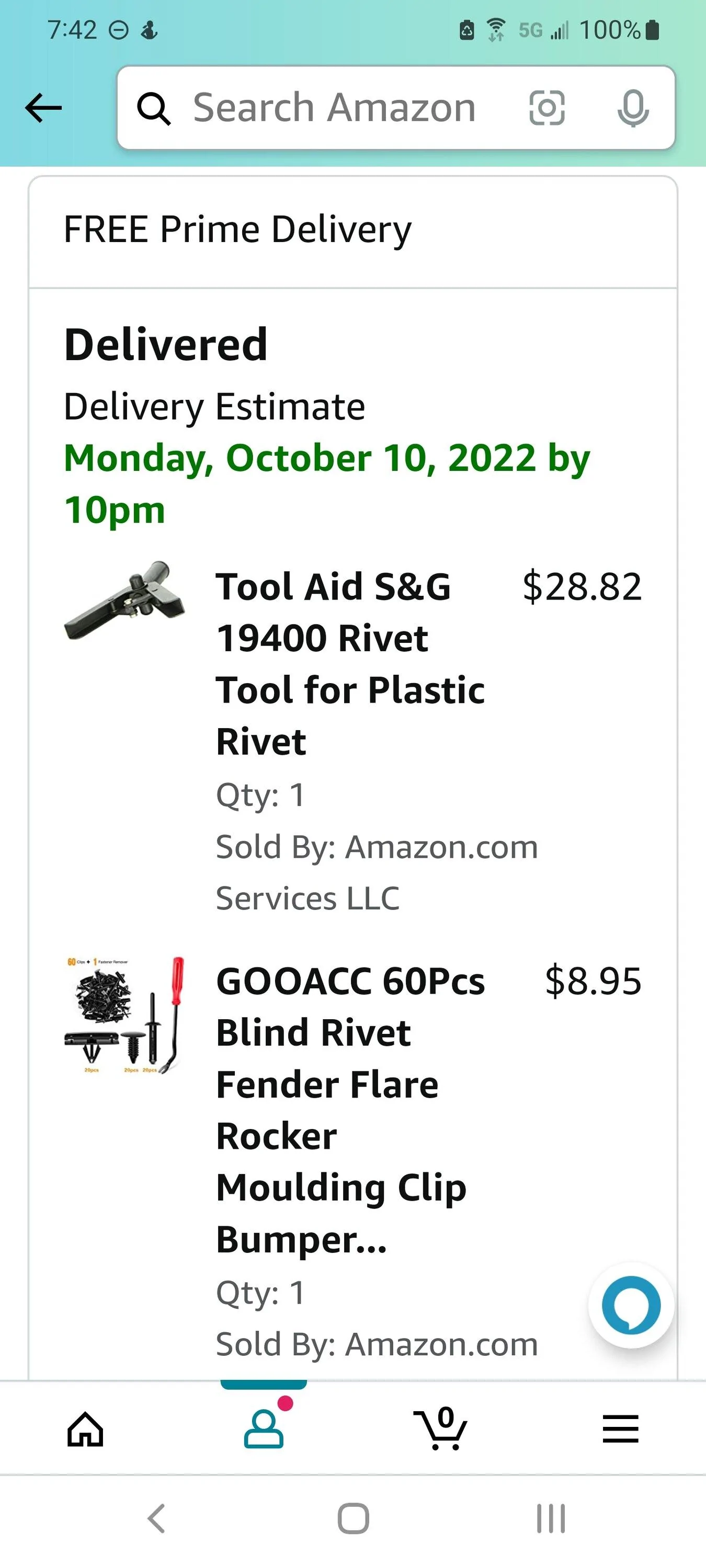 Jeep Gladiator Looking for OEM Plastic Rivets Screenshot_20221014-194256_Amazon Shopping