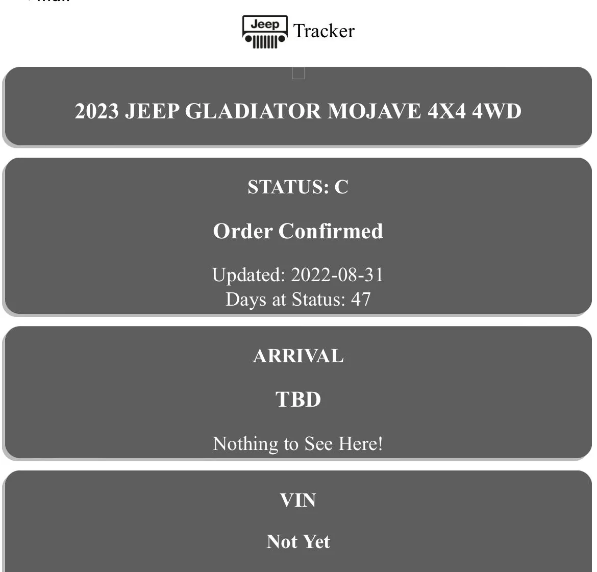 Jeep Gladiator 2023 Jeep Gladiator Order…What step are you in? AABD8F28-2E94-4F98-B18E-D151891C25F8