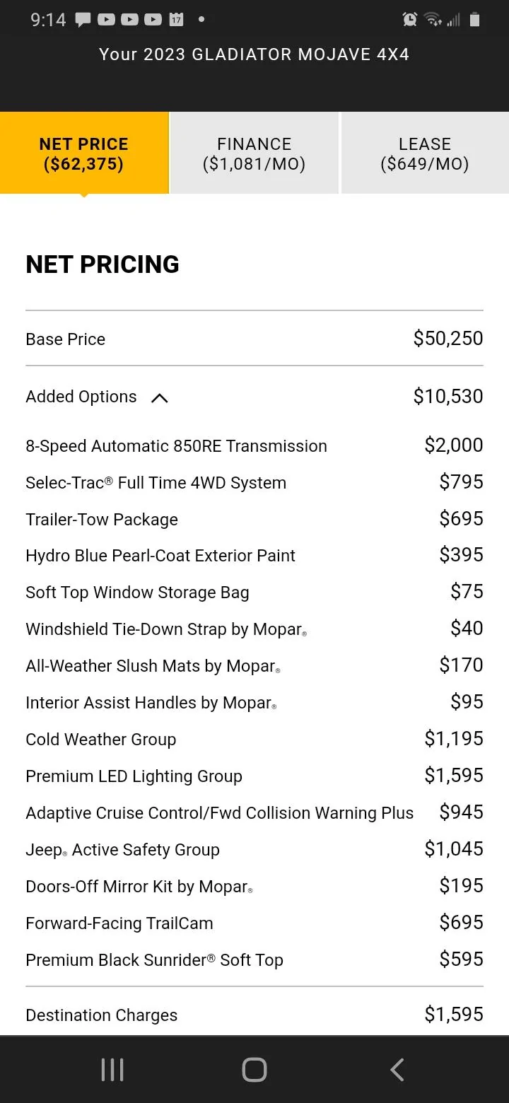 Jeep Gladiator Loving select-trac! Screenshot_20221017-091406_Chrom