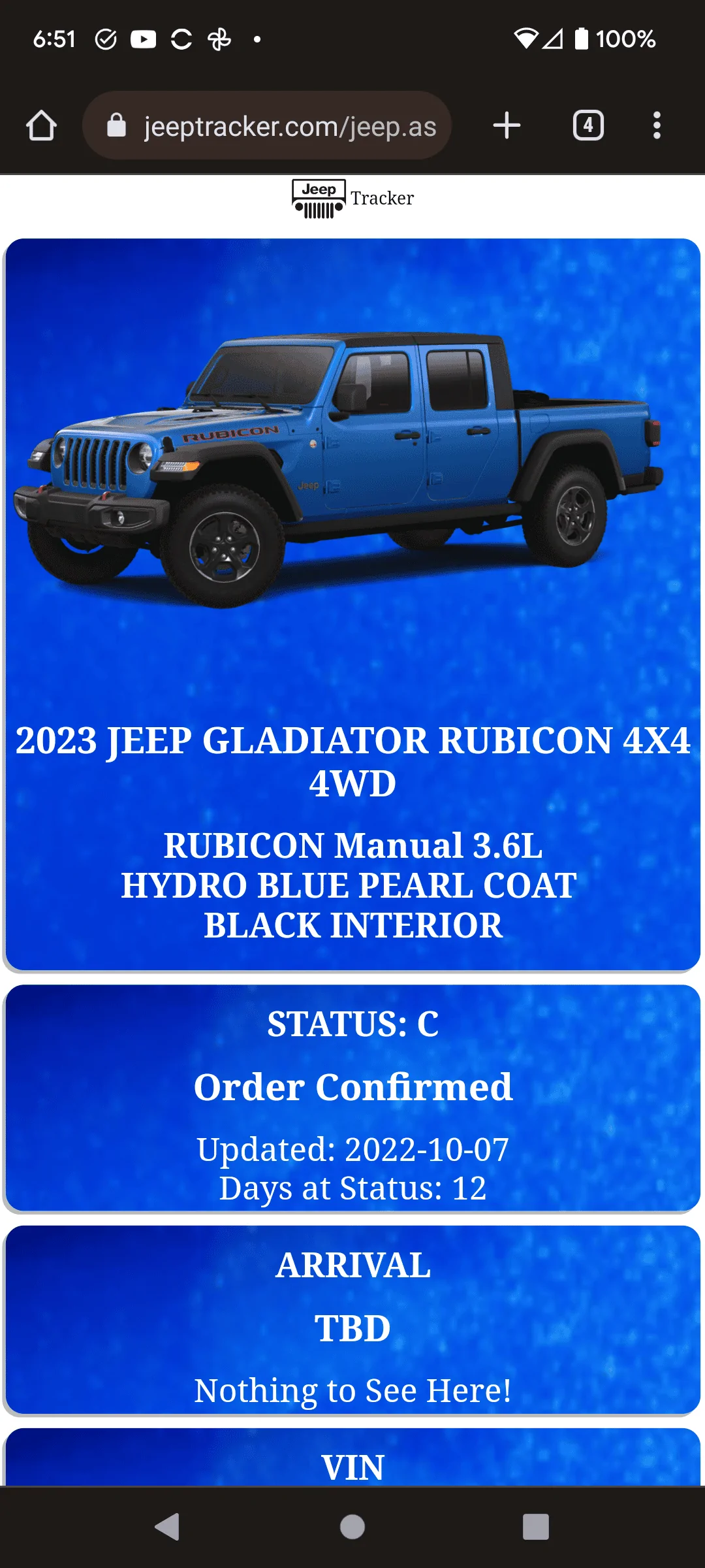 Jeep Gladiator 2023 Jeep Gladiator Order…What step are you in? Screenshot_20221019-065116