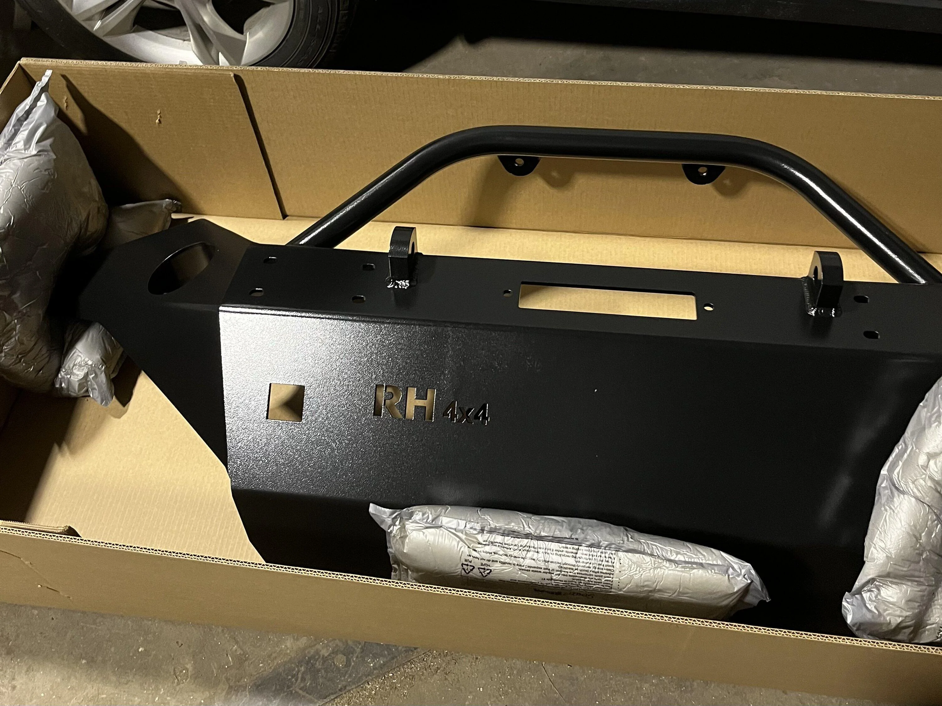 Jeep Gladiator Rock Hard Bumpers arrived!  Let’s get them on! 23490F48-8DF1-4BFF-86B4-5F0D1DE8D636