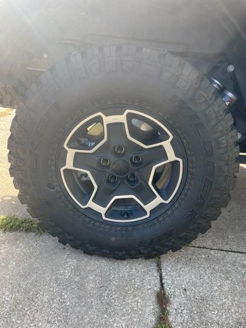Jeep Gladiator Rubicon wheels and Falken MT tires off 2022 Mojave - set of 5 with 9k miles 3