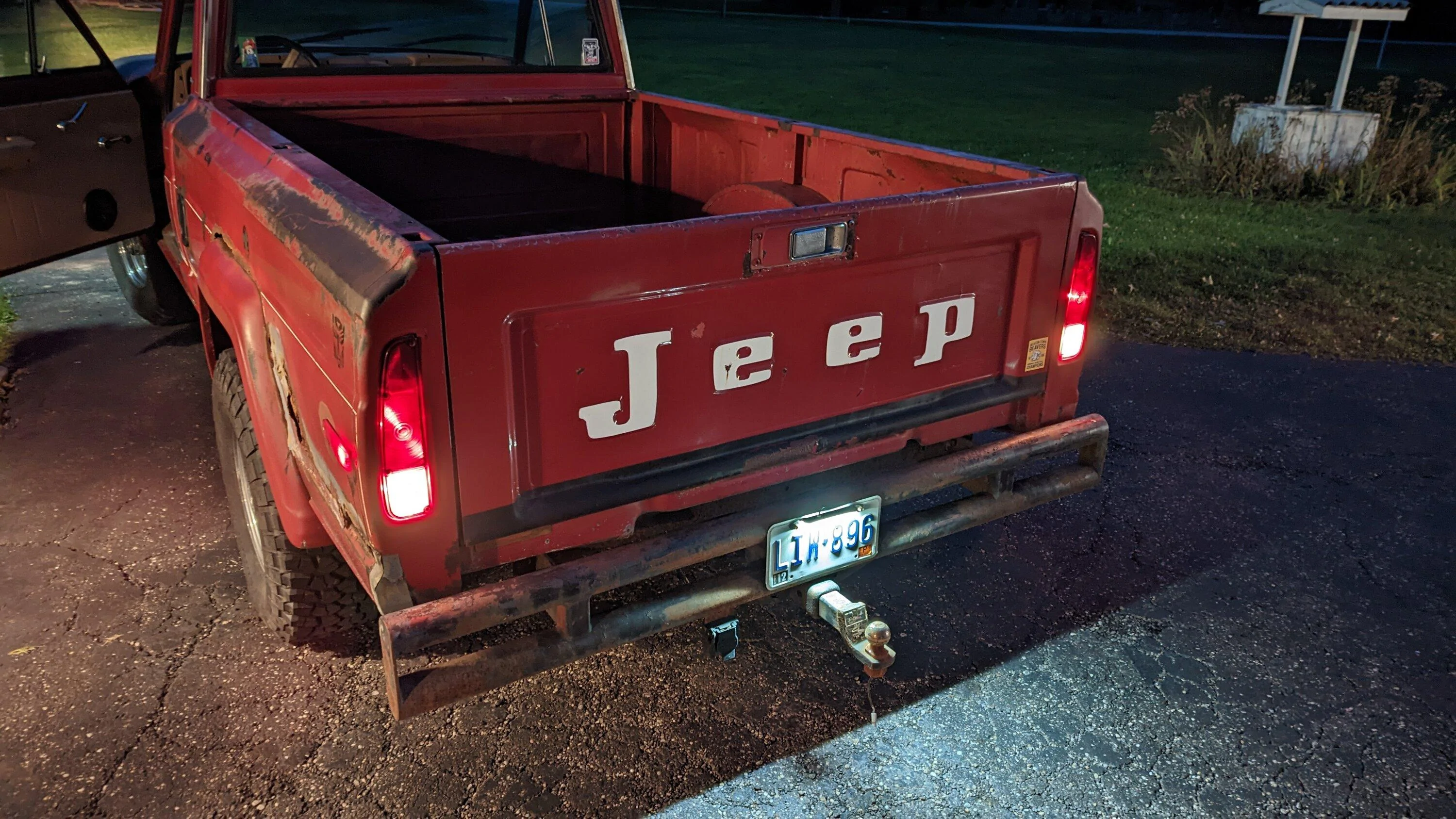 Jeep Gladiator Tailgate Fail. Can’t believe Jeep doesn’t have an embossed tailgate! I had to pull off the cheap stick ons PXL_20221007_232357287