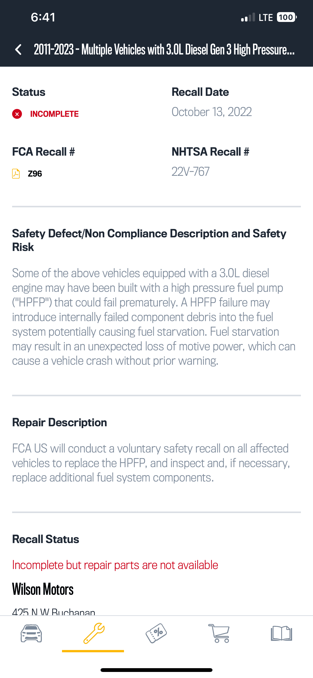 Jeep Gladiator 3.0L Diesel High Pressure Fuel Pump Recall Z96 2B2CBD4B-3BAC-4DBC-BD88-73264CF2613B