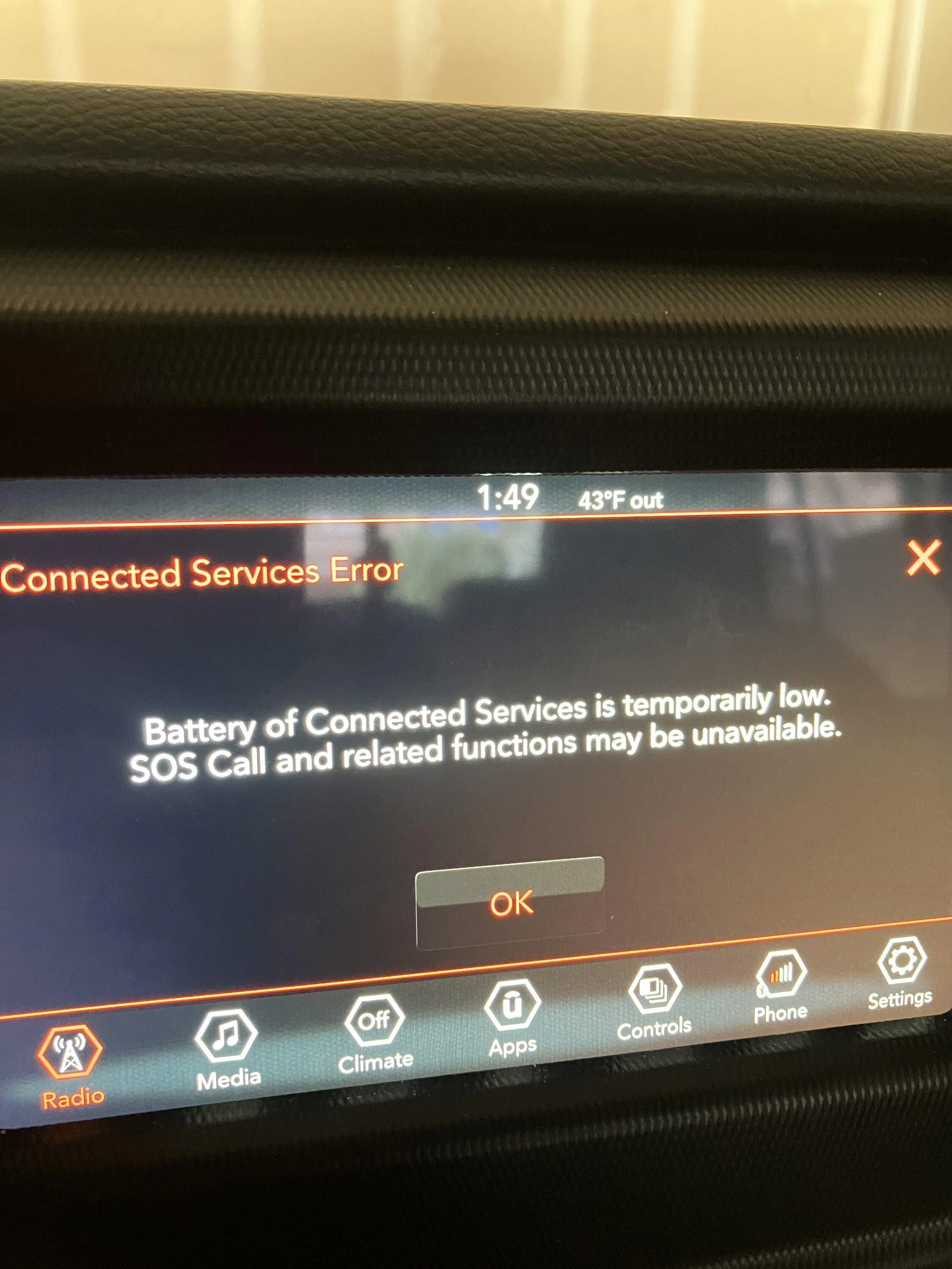 Jeep Gladiator “Battery of connected services temporarily low” ??? 4C01EE5C-AF4C-4AC7-A5CF-E7078612EEB6