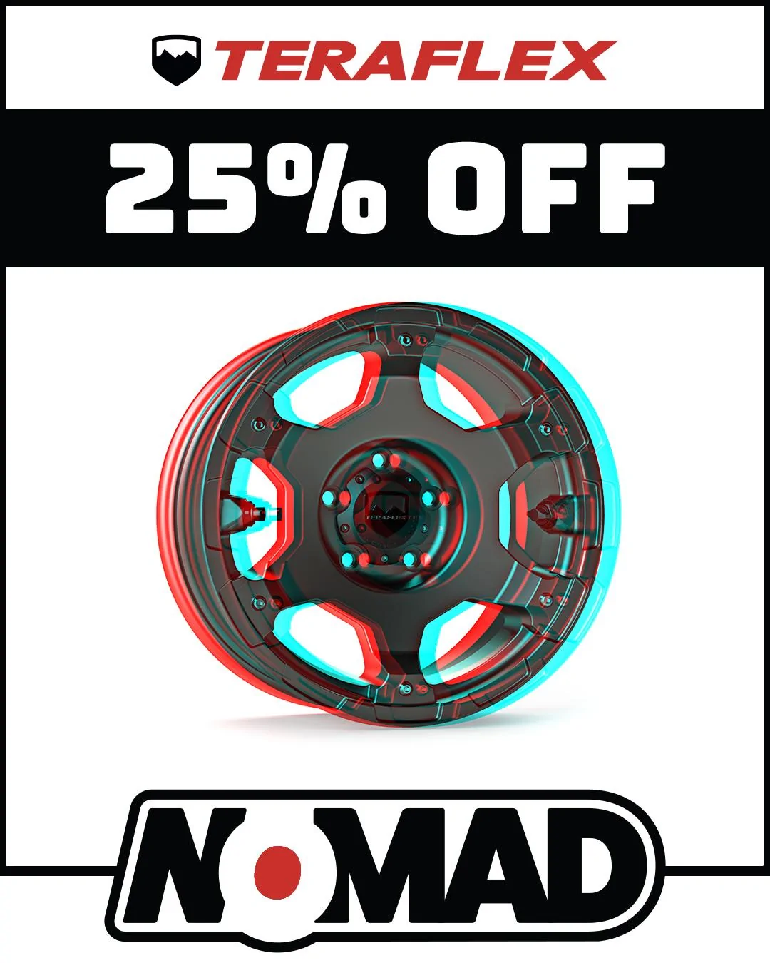 Jeep Gladiator 25% OFF - ORIGINAL TERAFLEX NOMAD WHEELS OG Nomad