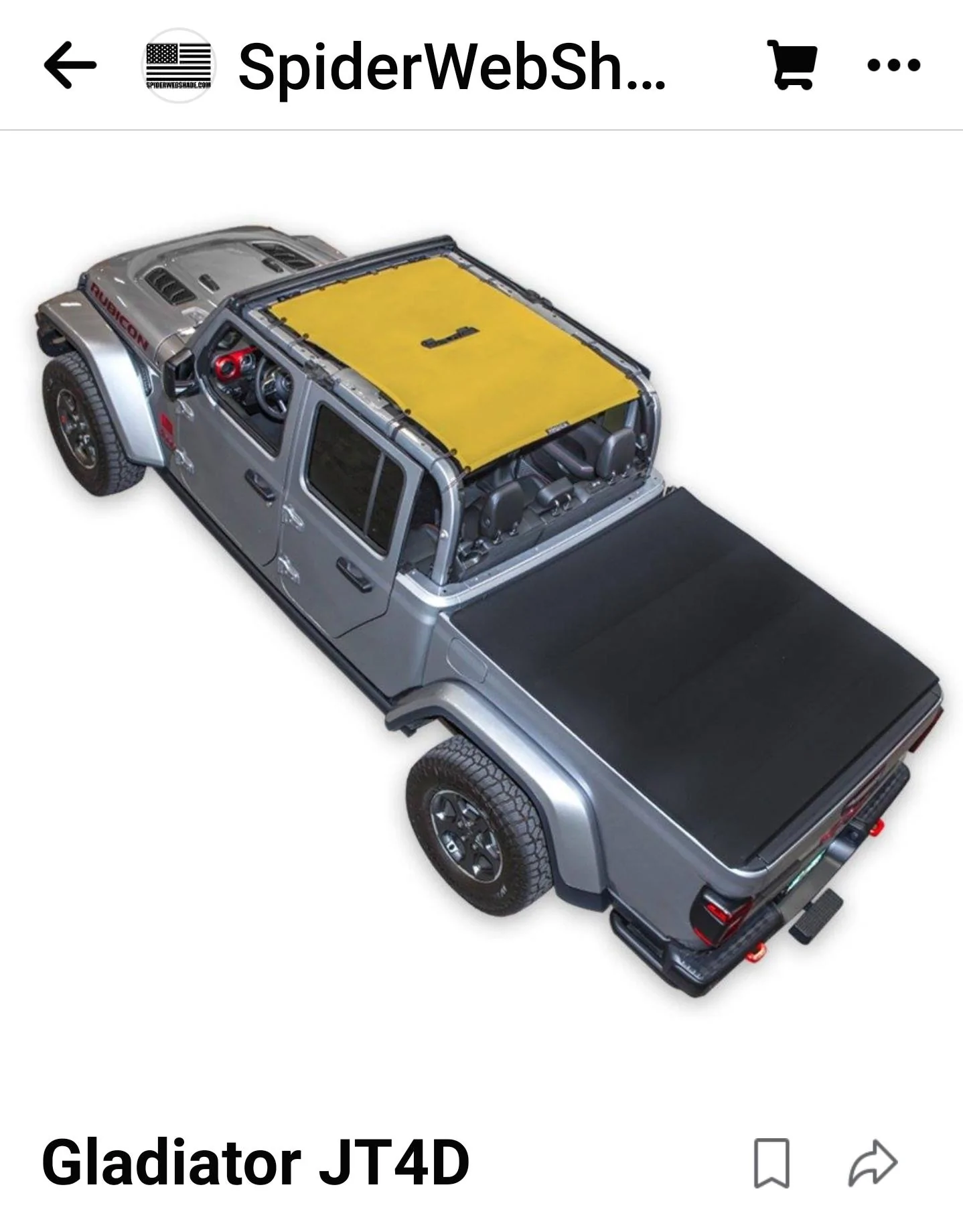 Jeep Gladiator Bestop Soft top with Spiderweb Shade install. Screenshot_20221102_071326
