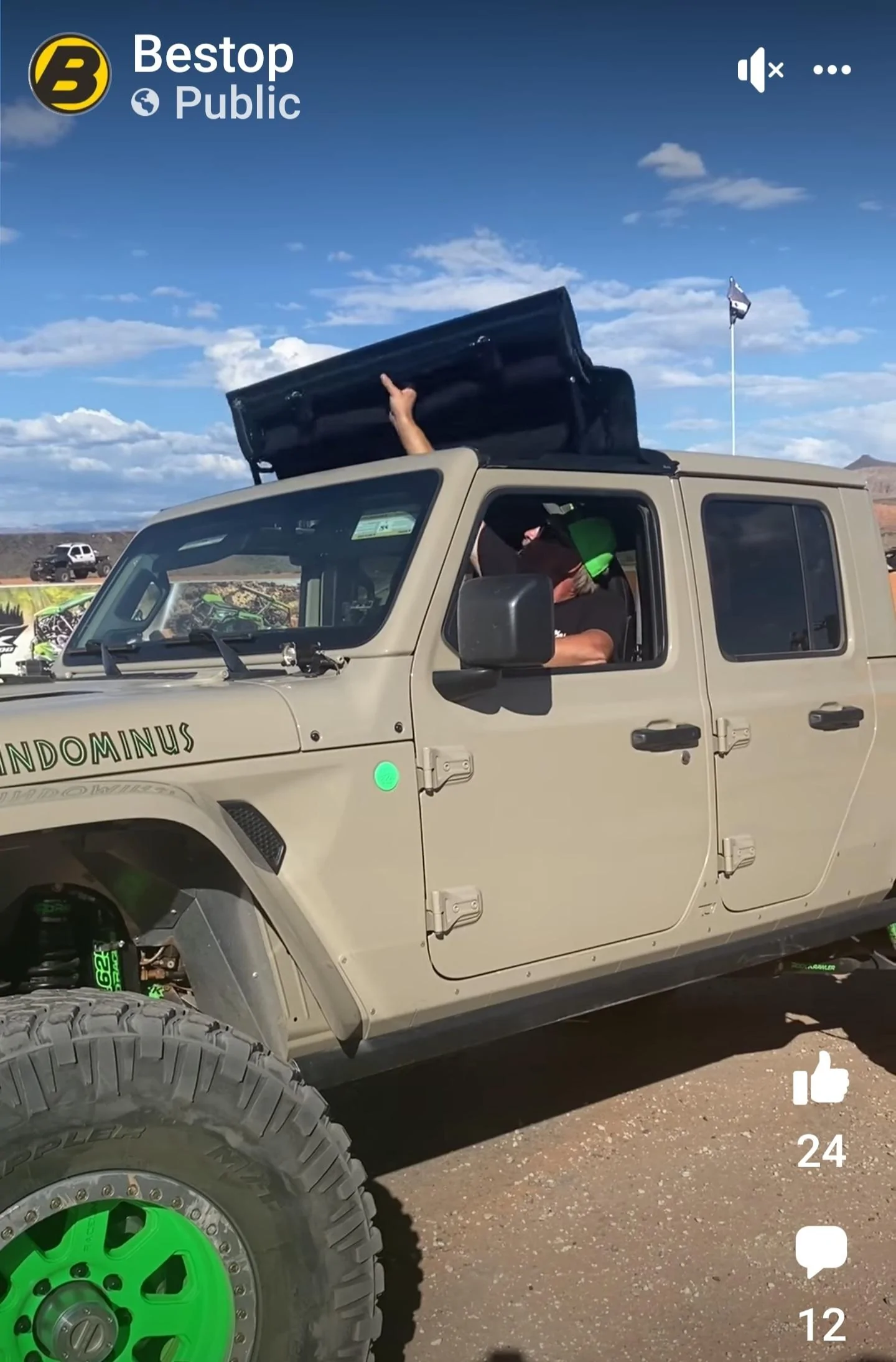 Jeep Gladiator Bestop Soft top with Spiderweb Shade install. Screenshot_20221102-071655_Facebook