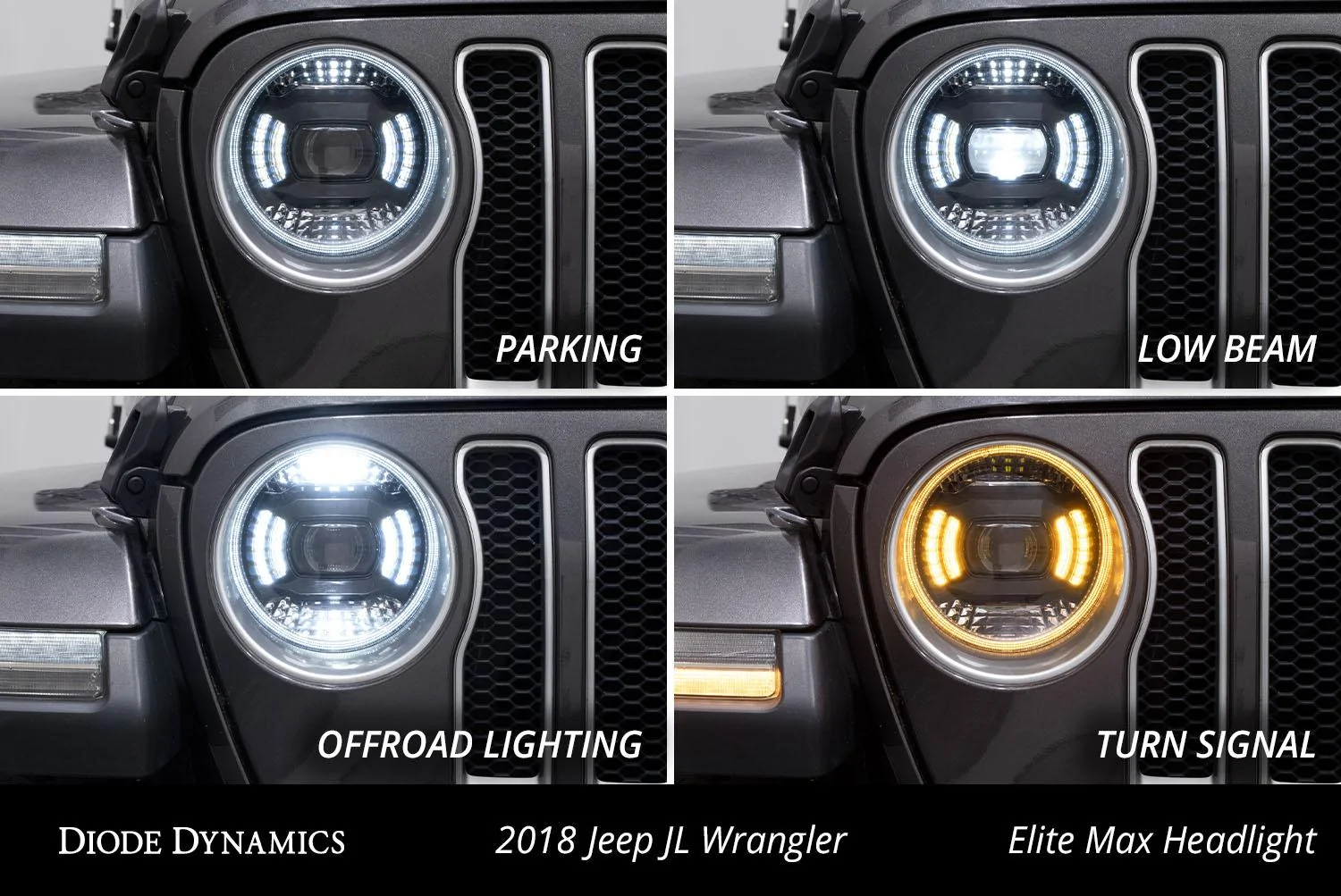 Jeep Gladiator NEW! Elite Series JL Wrangler & JT Gladiator LED Headlights from Diode Dynamics KNdrqPd