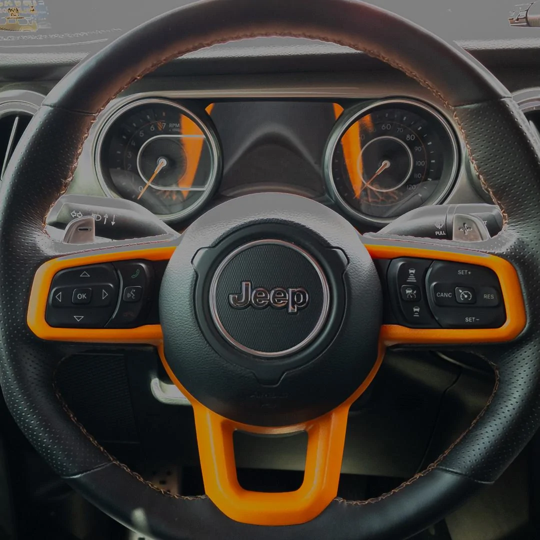 Jeep Gladiator Custom Steering wheel & HVAC trim panels Paddle Shifters