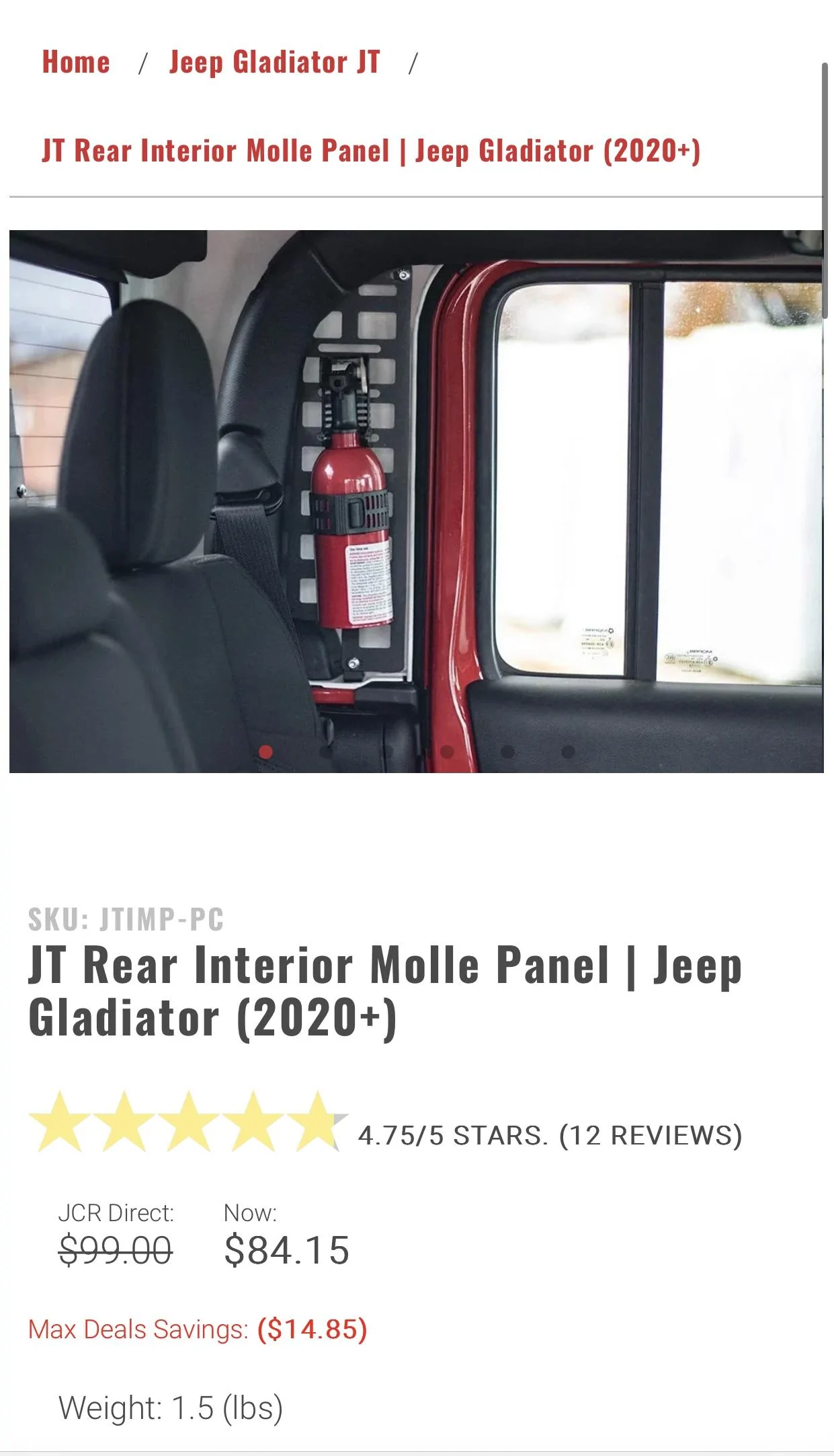 Jeep Gladiator JCR OffRoad JT Rear Interior Molle Panel | Jeep Gladiator E8B85FB7-D645-4715-AADA-C30E5517BAAC