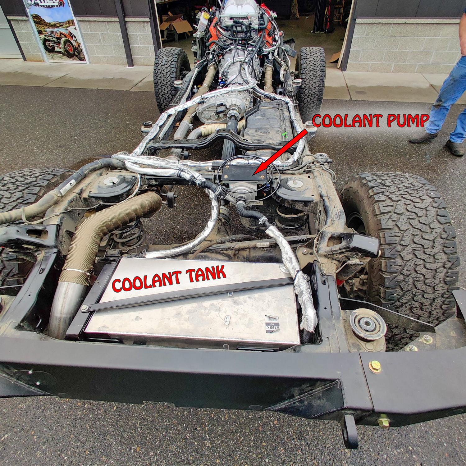 Jeep Gladiator 840hp Supercharged V8 Demon Gladiator Build hellcat-coolant-tank