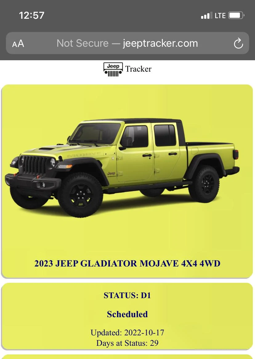 Jeep Gladiator 2023 Jeep Gladiator Order…What step are you in? D0731E47-B497-467A-B7C0-8A434F8E497F