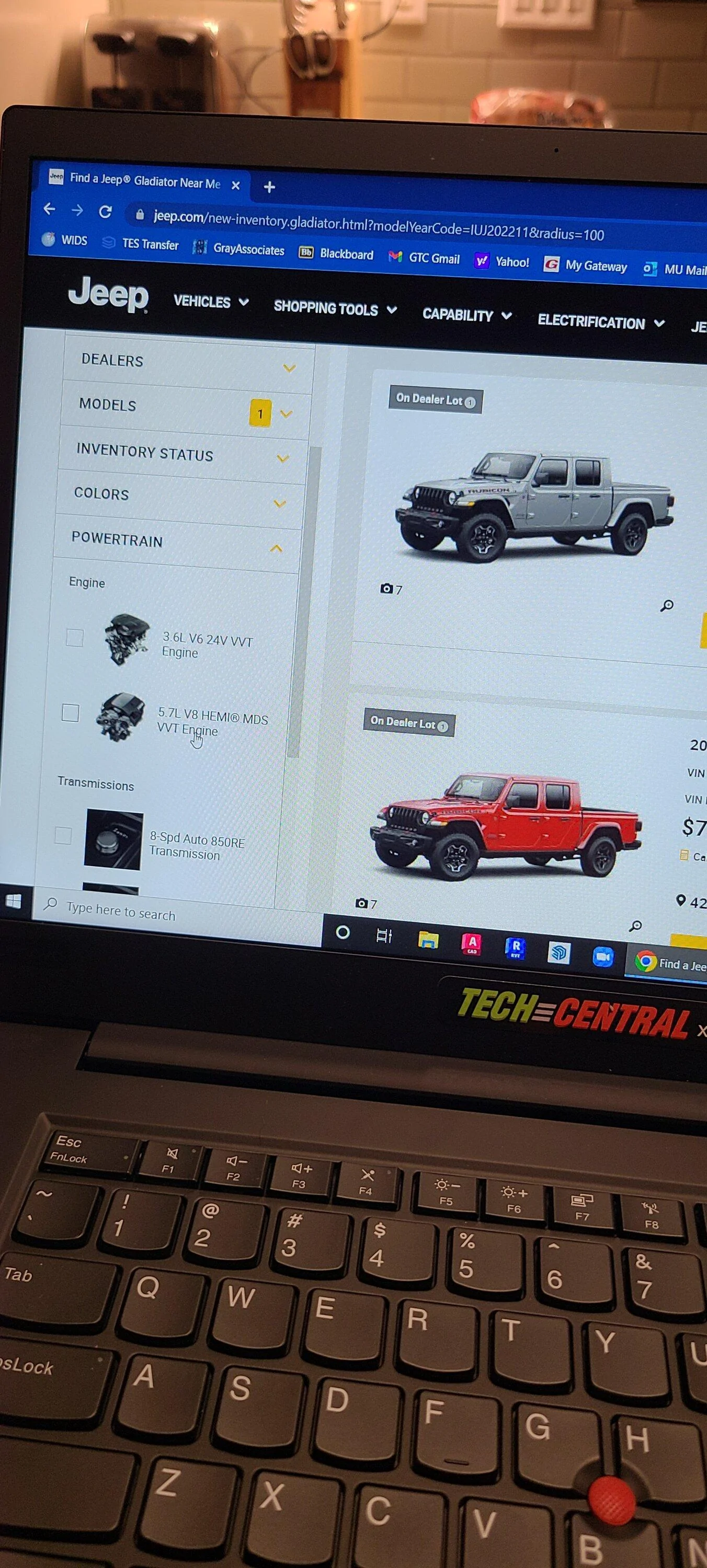 Jeep Gladiator V8 on search inventory option Easter Egg? 20221116_211437