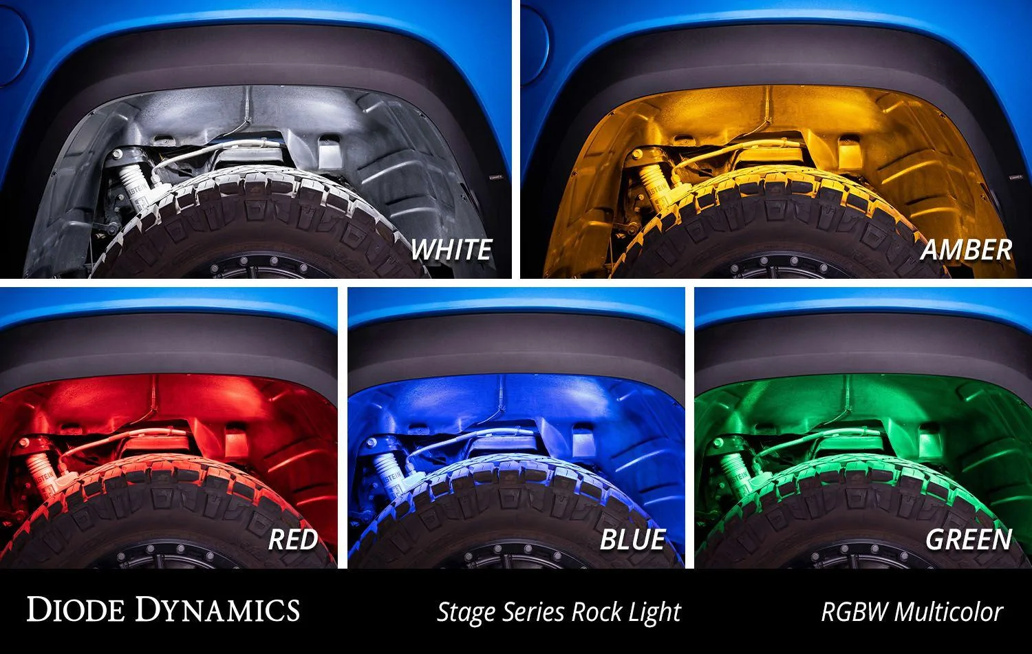 Jeep Gladiator NEW! Stage Series LED Rock Lights by Diode Dynamics XGkdzea