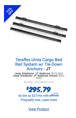 Jeep Gladiator More Black Friday Deals Start NOW! TeraFlex-Uinta-Rails