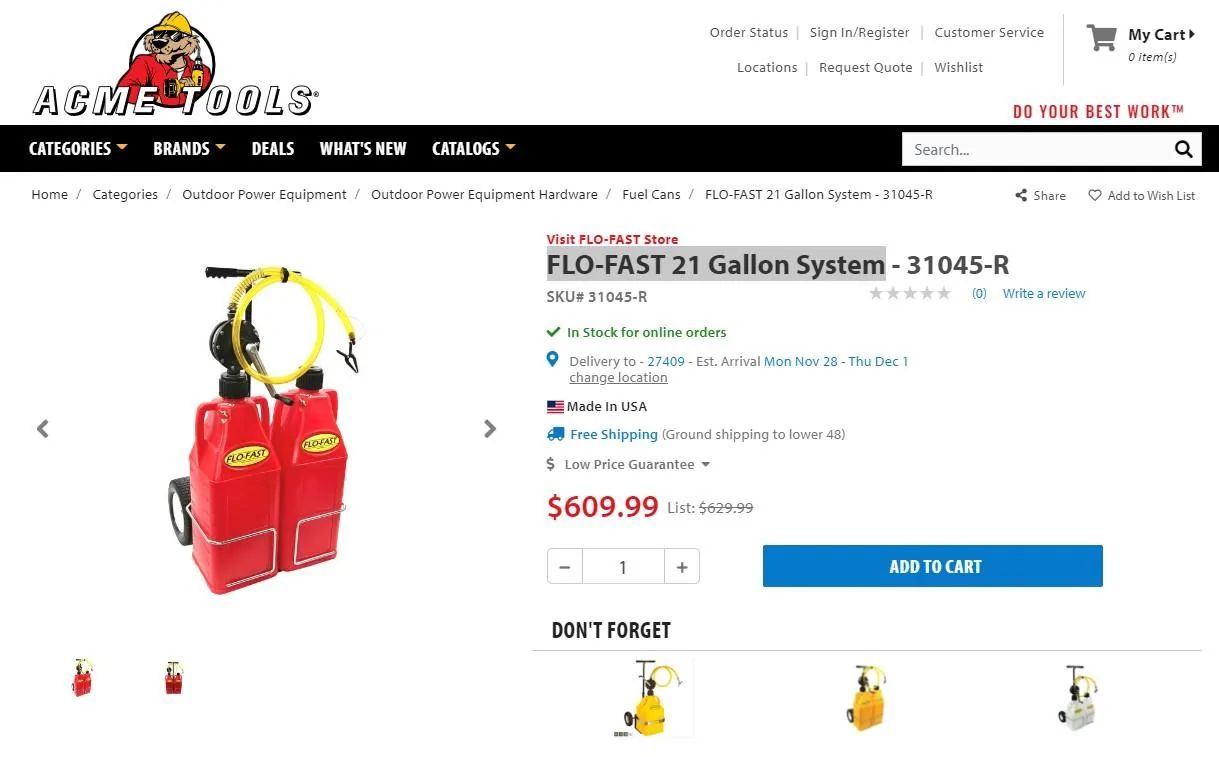 Jeep Gladiator FLO-FAST 21 Gallon System - Portable Gasoline (Fluid) Transfer System $400 Annotation 2022-11-21 123655