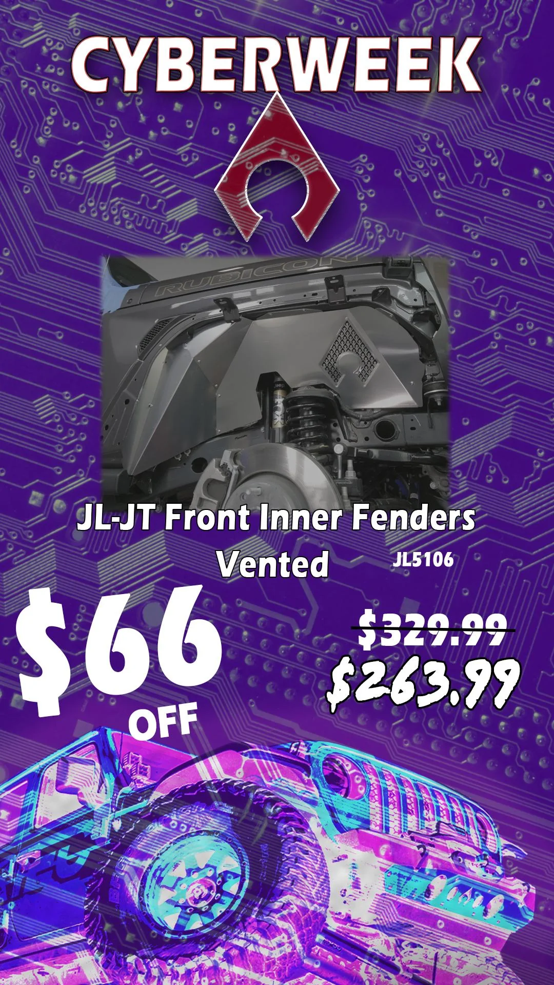 Jeep Gladiator Cyber Week Savings Sale on Now ! Inner Fender