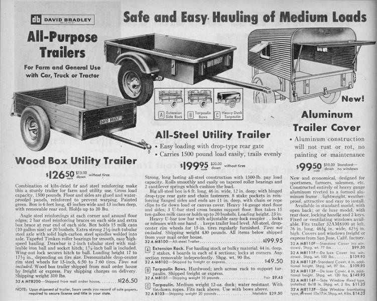 Jeep Gladiator 4x6 Adventure/Jeep trailer (1947 David Bradley). 16.1958_Bradley_Trailers_cropped