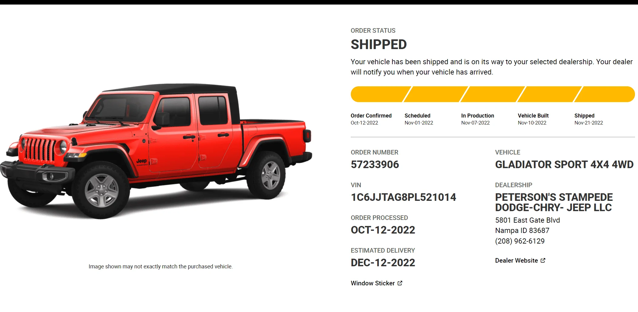 Jeep Gladiator 2023 Jeep Gladiator Order…What step are you in? 1670001070421