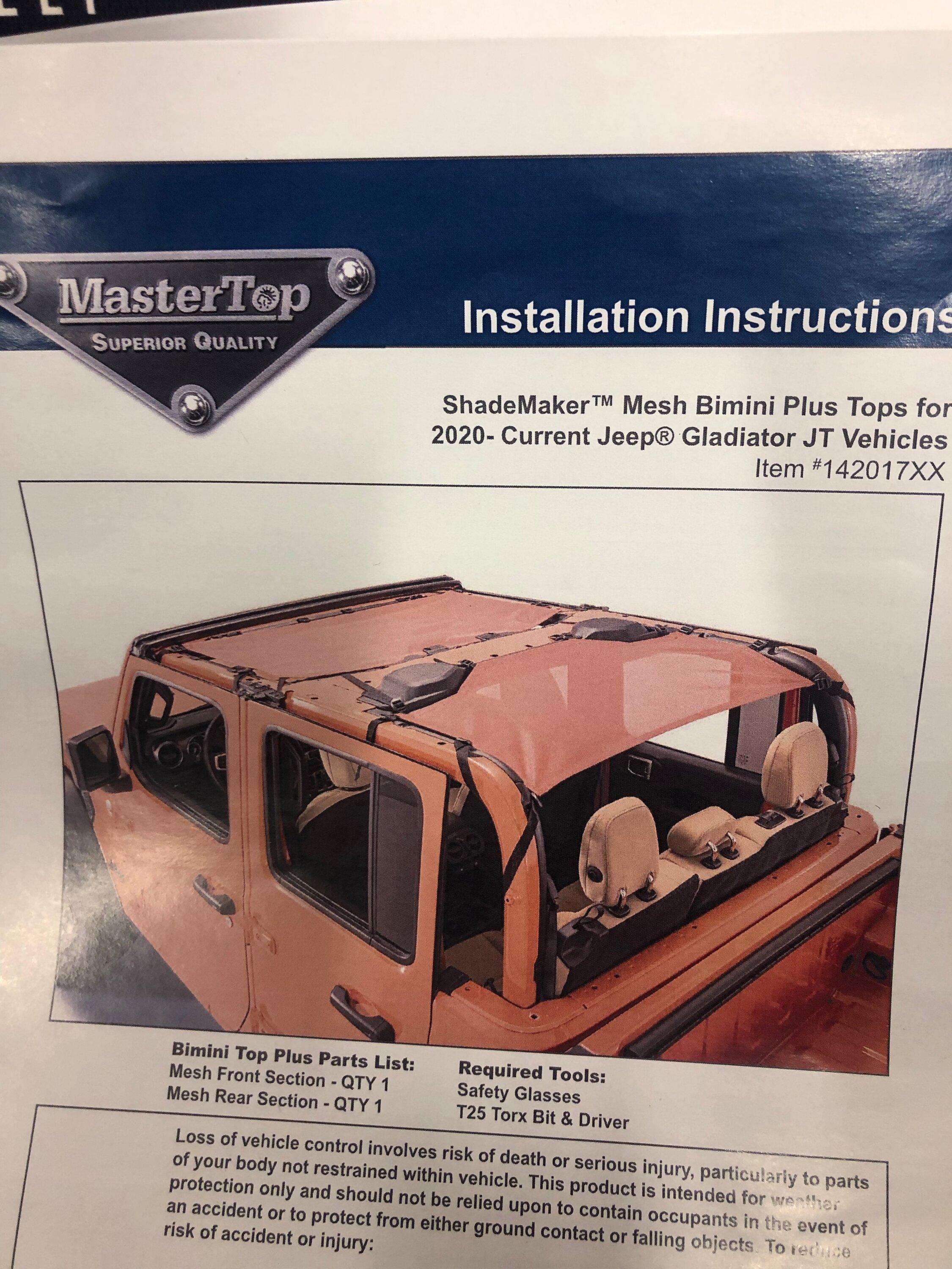 Jeep Gladiator MasterTop Sunshade Bimini IMG_4462