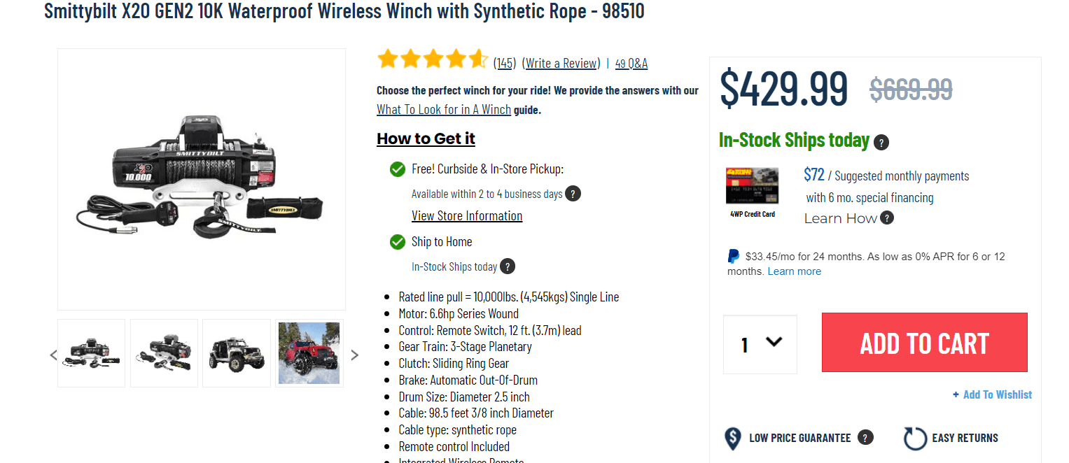 Jeep Gladiator BlackFriday + CyberMonday deals thread SmittybiltWInch