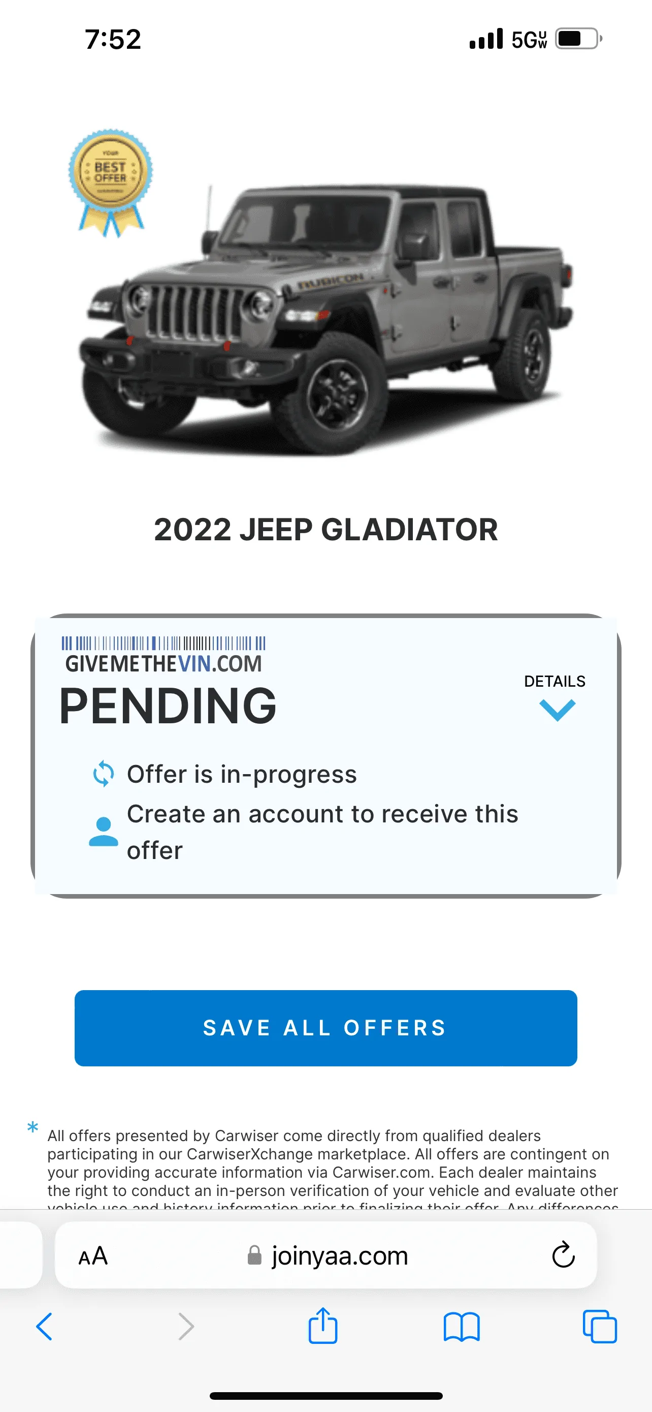 Jeep Gladiator They’re Still Trying To Sell My 2022 Diesel Rubicon EDEE2B19-25DA-49C0-B2E7-2606924777D2